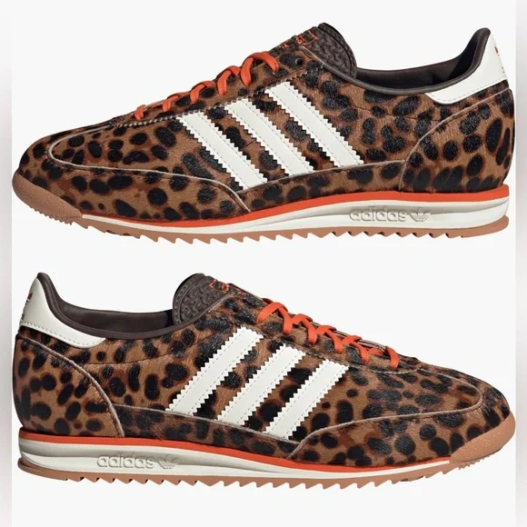 adidas SL 72 OG Leopard Print Impact Orange Sneaker New NWT